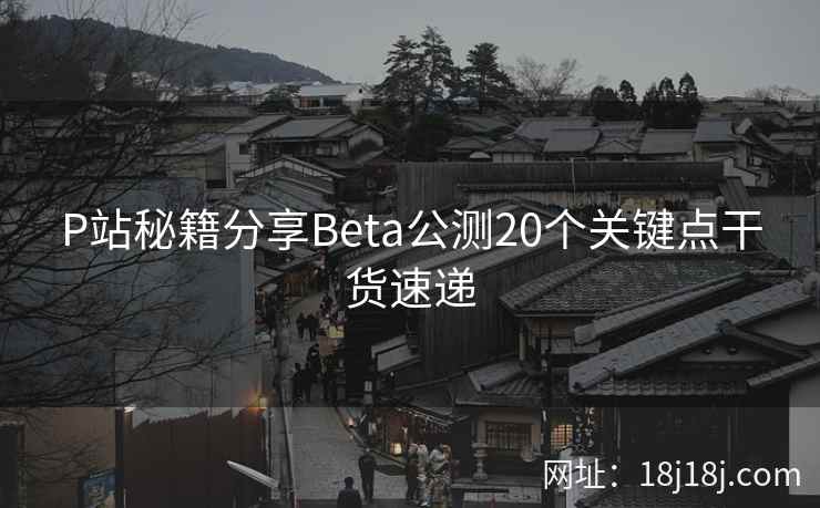 P站秘籍分享Beta公测20个关键点干货速递